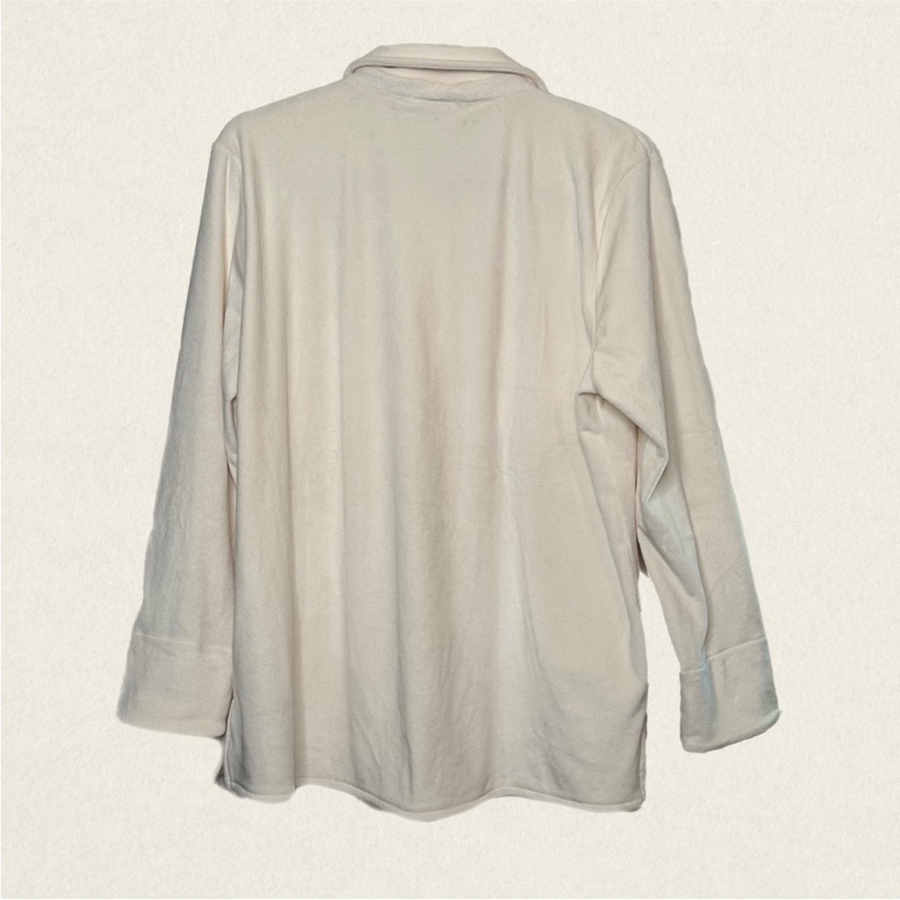 Soft Surroundings The Old Softy Long Sleeve Button Down Shirt NWT - Picture 2 of 11